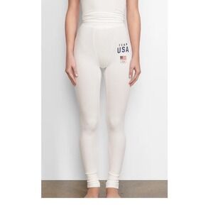 SKIMS Soft Lounge Rib Leggings Team USA White 2X